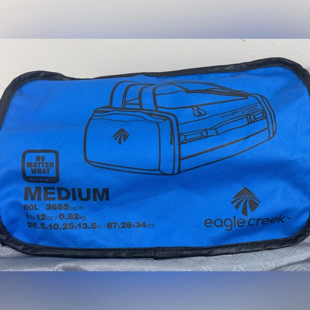 Sleek Black and Blue Men's Duffel Bag